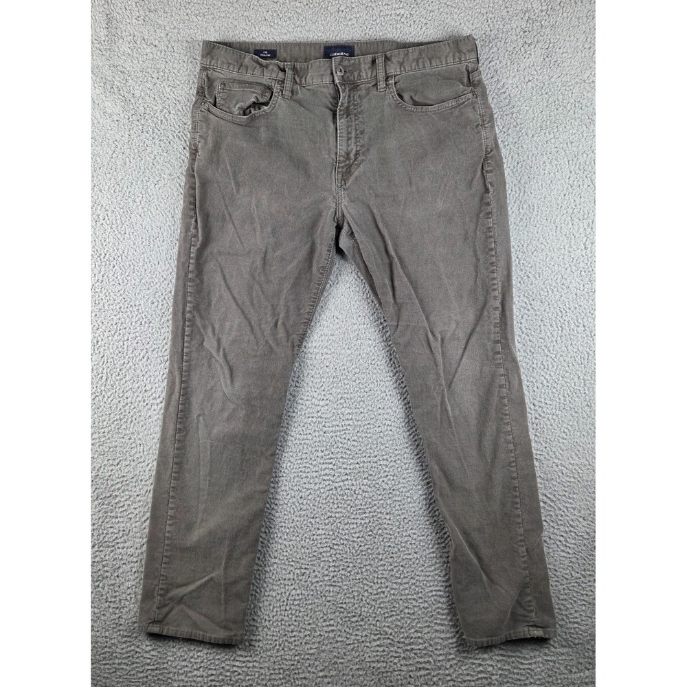 J Crew‎ Corduroy Pants Mens 36x32 Gray 770 Straight Fit Preppy Ivy League
